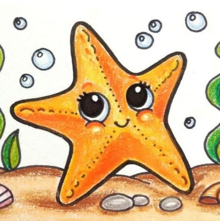 Морская звезда мультяшная