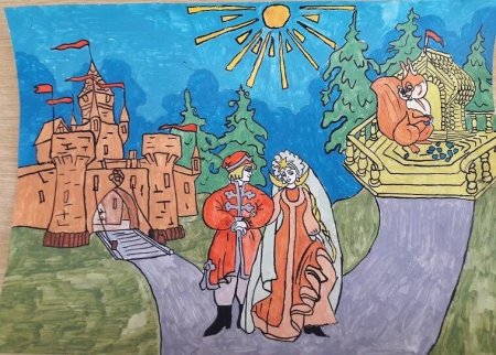 Сказка о царе салтане детские рисунки к сказке (55 фото)