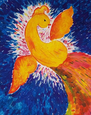 Рисование Сказочная птица