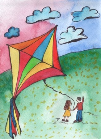 Рисование воздушного змея