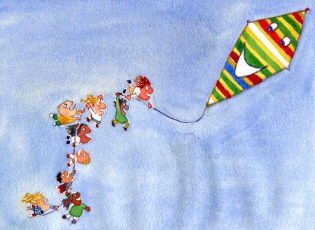 Воздушный змей рисунок детский (52 фото)