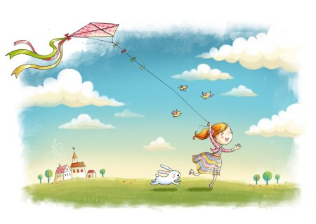 Ребенок с воздушным змеем