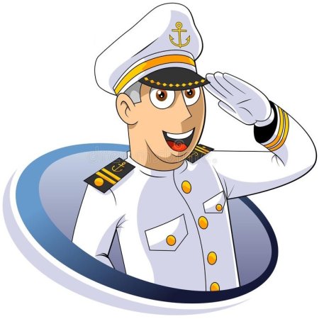 Мультяшный морской Капитан