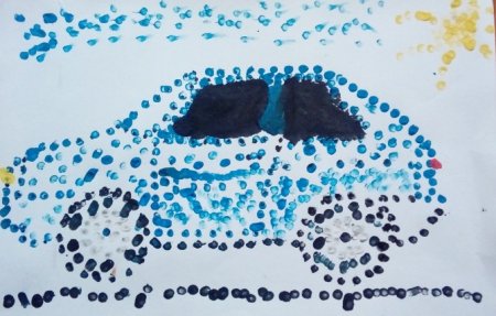 Рисование ватными палочками в подготовительной группе