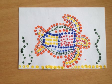 Пуантилизм техника рисования для детей ватными палочками