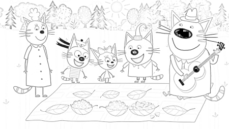 Детский рисунок три кота (52 фото)