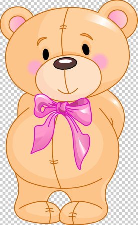 Медведь с сердечком рисунок