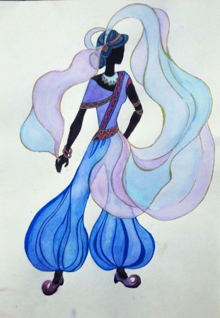 Восточная принцесса раскраска