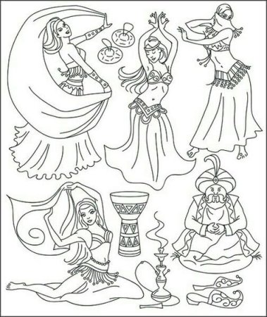 Восточные красавицы рисование для детей