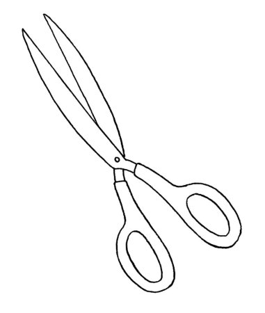 Ножницы картинка для детей раскраска