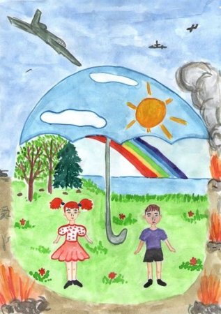 Рисунок на тему мир без войны