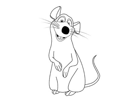 Крыса раскраска для детей