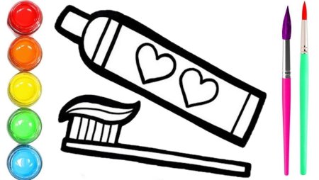 Разукрашка зубная паста