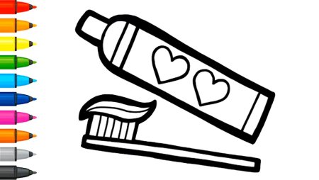 Нарисовать зубную пасту