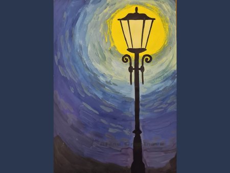 Поэтапное рисование фонаря