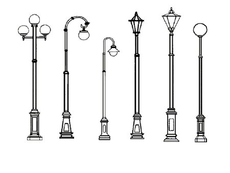 Фонарный столб вид спереди чертеж