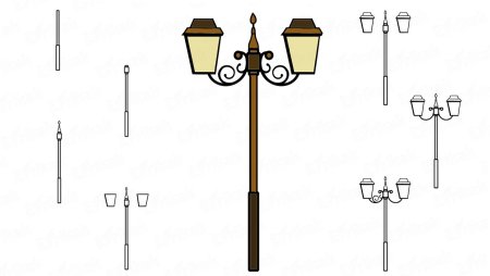 Уличный фонарь карандашом