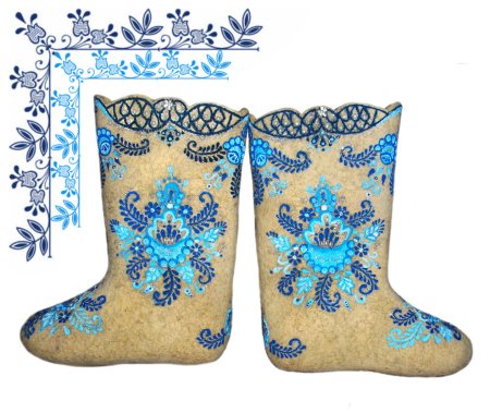 Валенки для рисования