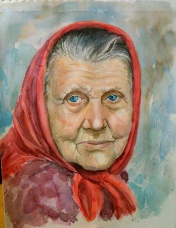 Детский рисунок бабушки