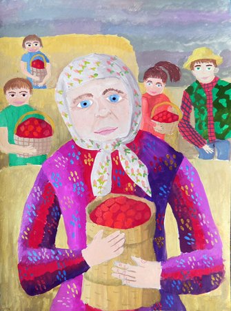 Портрет бабушки детский
