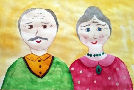 Портрет бабушки в платочке