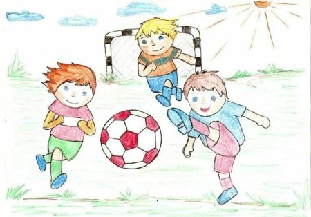 Детские рисунки про спорт