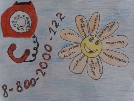 Рисунок на тему телефон доверия