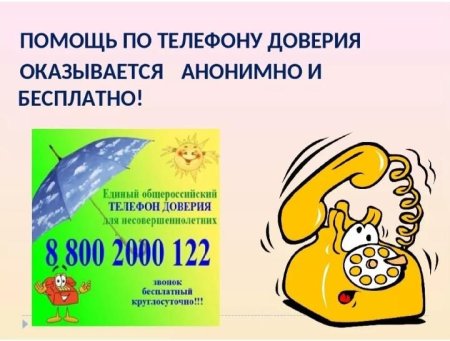 Плакат детский телефон доверия