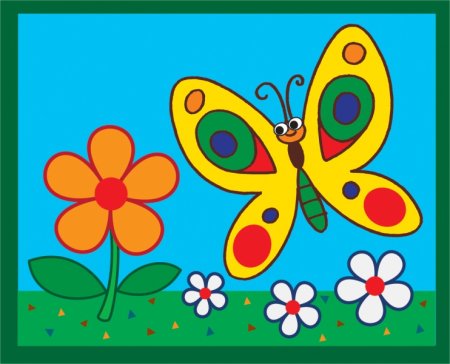 Бабочка аппликация для детей