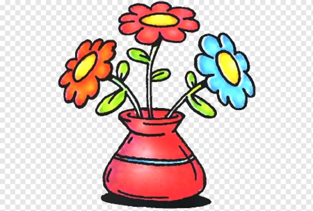 Ваза с цветами для детей