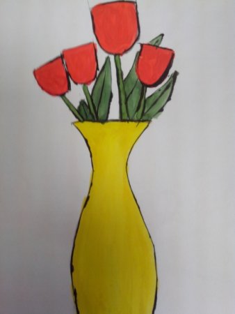 Ваза с цветами для детей