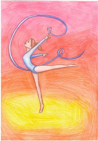 Рисунок гимнастки для детей