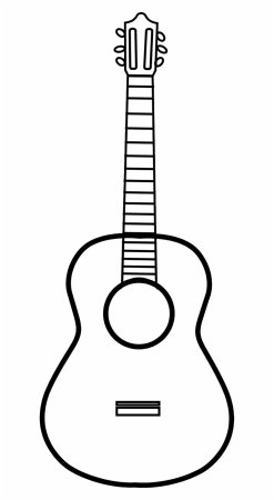 Гитара раскраска
