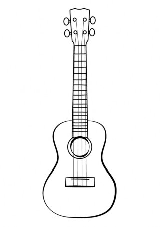 Гитара раскраска для детей