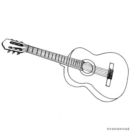 Испанская гитара раскраска