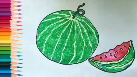Рисование маркерами Арбуз