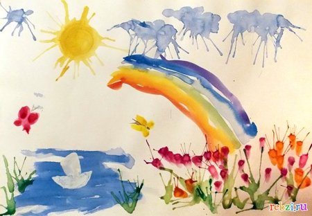 Детские рисунки красками