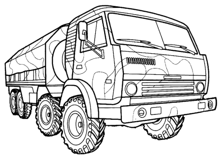 Раскраска КАМАЗ 5350