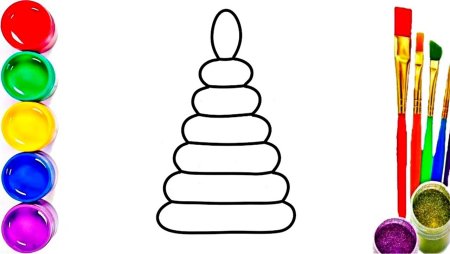 Пирамидка раскраска для детей