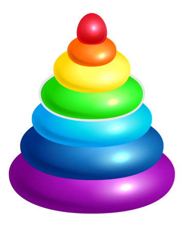 Пирамидка игрушка вектор