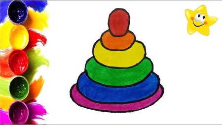 Пирамидка раскраска для детей