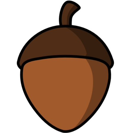 Желудь мультяшный