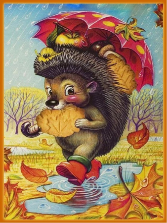 Художница Елизавета мелкозёрова Ежик