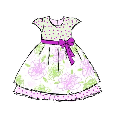 Рисунок раскраска для малышей Платье.Как нарисовать и раскрасить Платье #рисунок#