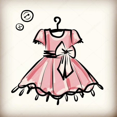 Платье нарисовать для детей