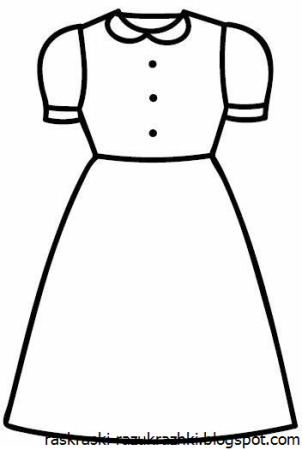 Трафарет платья