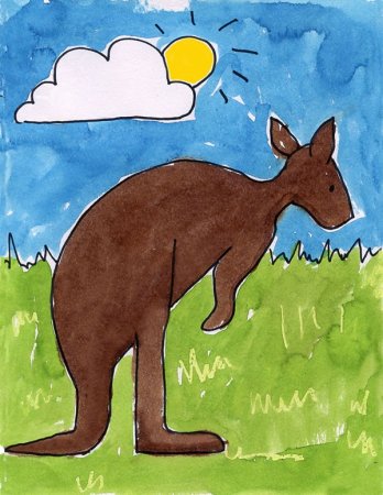 Детский рисунок кенгуру (53 фото)
