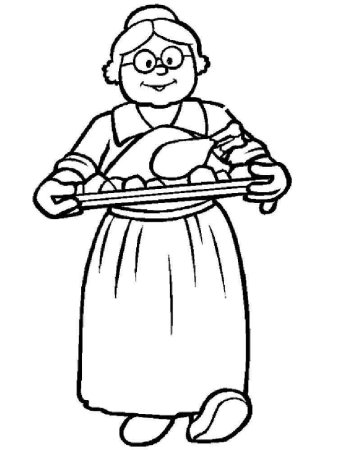 Рисуем бабушку поэтапно