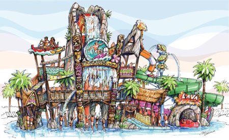 Нарисовать аквапарк