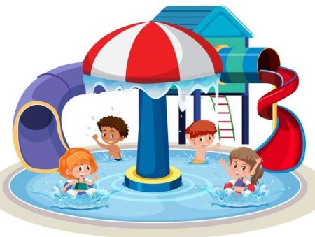 Аквапарк раскраска для детей